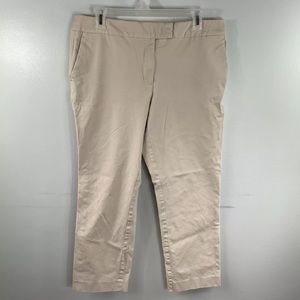 Ann Taylor Signature Crop Khaki Trousers Slacks 10